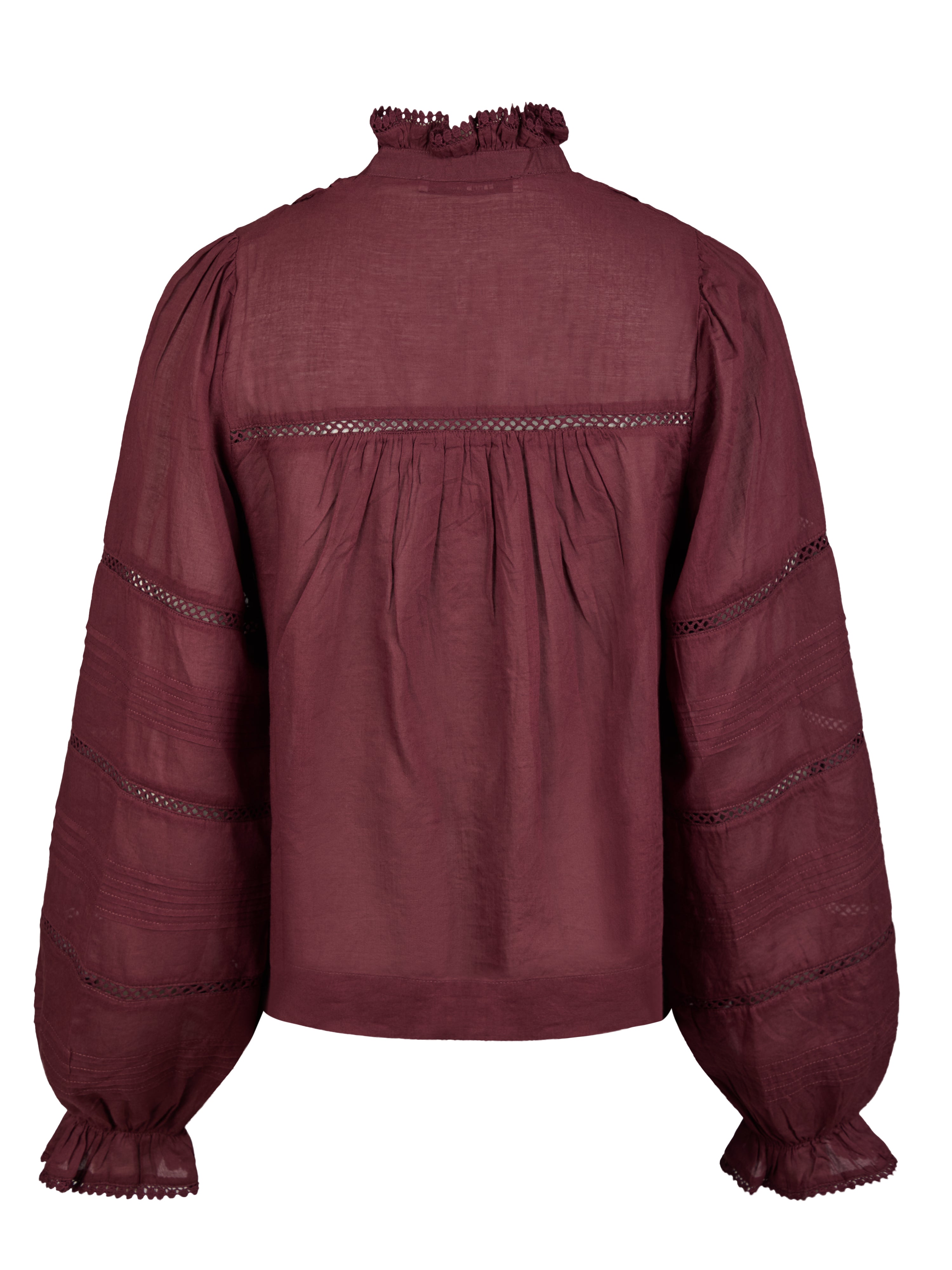 Mista Voile bluse - Burgundy